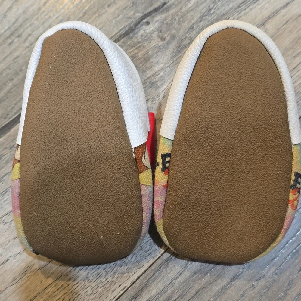 Bu-ees Colorful Baby Moccasins with Red Bow